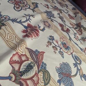 Vintage Jacobean floral Decorator fabric 2 Yards